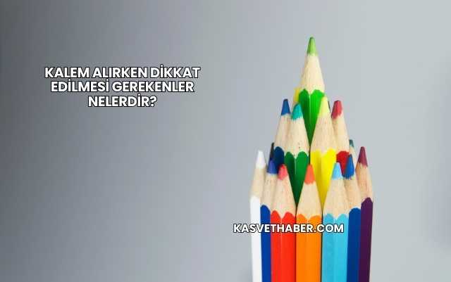 Kalem Alırken Dikkat Edilmesi Gerekenler Nelerdir?